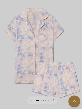 Tommy John Pastel Floral Short Pajama Set - Light Pink & Light Blue